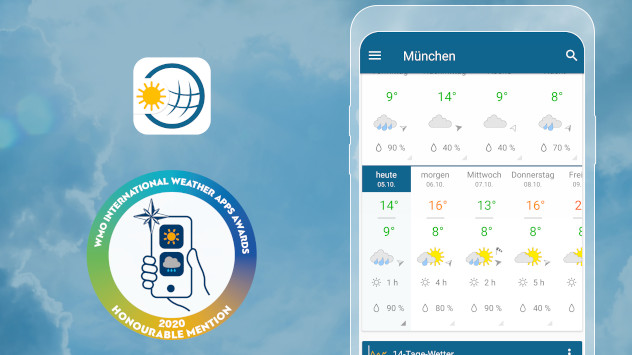 WetterOnline als Honourable Mention beim WMO International Weather Apps Award ausgezeichnet
